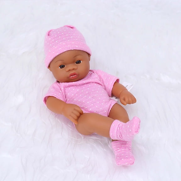 Xhegex 7.87 Inch Realistic Vinyl Doll with Clothes and Pacifier for Role-Playing, Photography Props, Great Gift for Special Occasions
