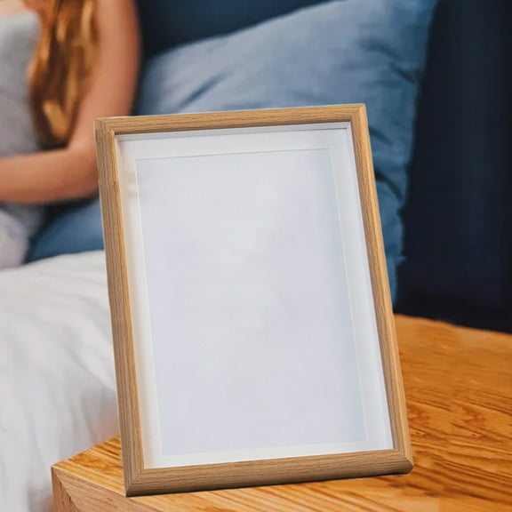 Xhegex 7x5 Picture Frame - Wood Photo Frame for Wall Mount or Tabletop, With or Without Mat, Modern Design, Brown/Beige/Khaki