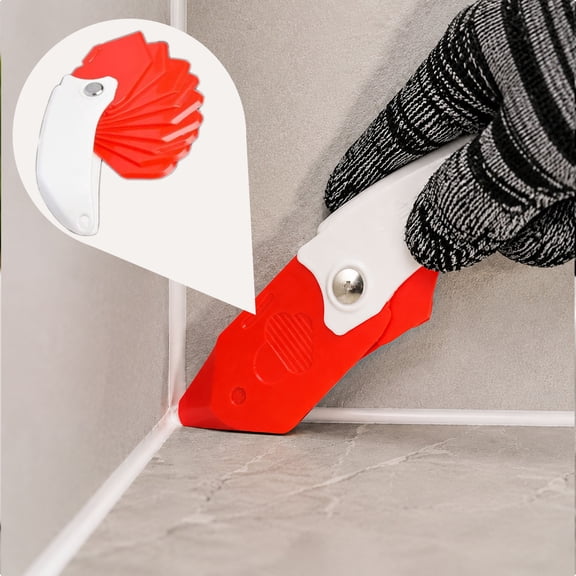 Xhegex 9-in-1 Squeegee Tool for Efficient Caulk Removal and Surface Finishing – Ultimate Scraper for Home Improvement Projects and DIY Tasks