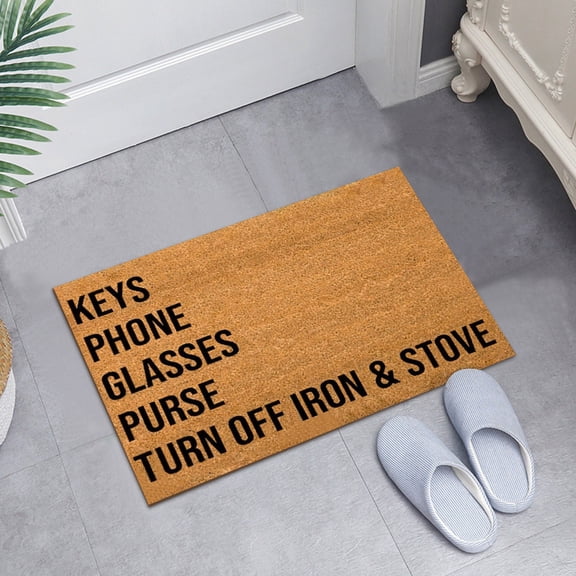 Xhegex Alphabet Non-Slip Entrance Mat - Absorbent Floor Mat for Bathroom, Kitchen, and Home Décor - Easy to Clean and Stylish Design