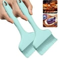 thumbnail image 1 of Xhegex Basting Brushes Silicone Heat Resistant Pastry Brushes Spread Oil Butter Sauce Marinades for BBQ Grill Barbecue Baking Kitchen Cooking Dishwasher Safe, 2Pcs, Green, 1 of 7