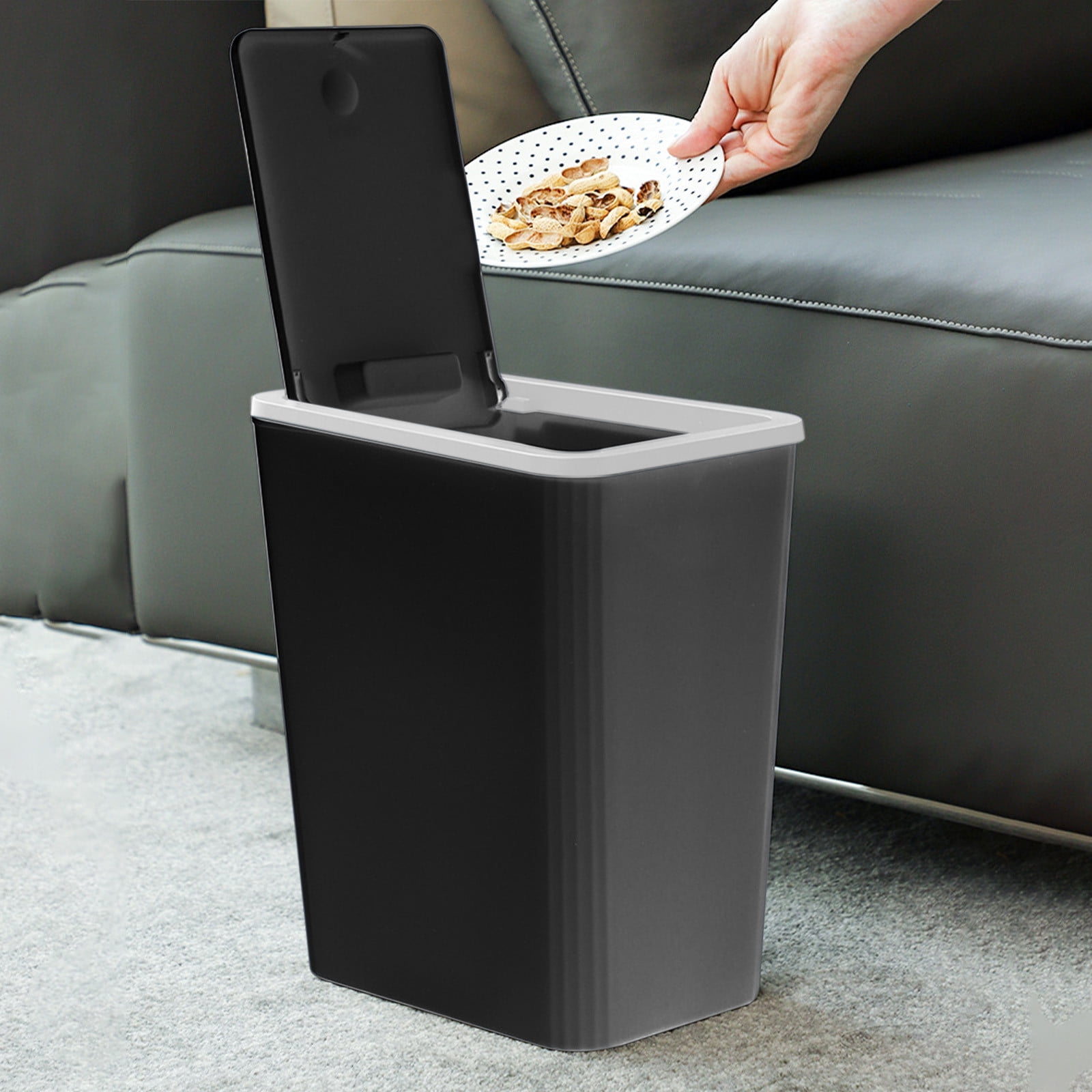 Xhegex Bathroom Trash Can, 3.8 Gallon Slim Garbage Can, Small Trash Bin ...