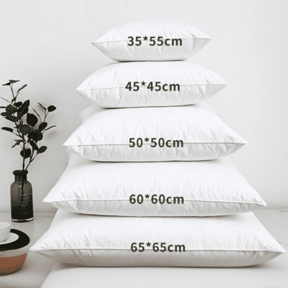 Xhegex Bedding Throw Pillows Insert (Pack of 1, White) - 35x35cm Bed and Couch Pillows - Indoor Decorative Pillows Core
