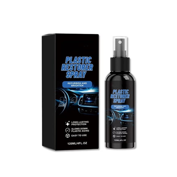 Xhegex Car Plastic Restorer Spray - Revives Faded Dashboard & Door Panels, Long-Lasting Protection, Easy DIY Application for Automotive Plastic Care