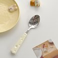 Xhegex Ceramic Cheese Tableware Set Cute Fruit Fork Dessert Spoon High