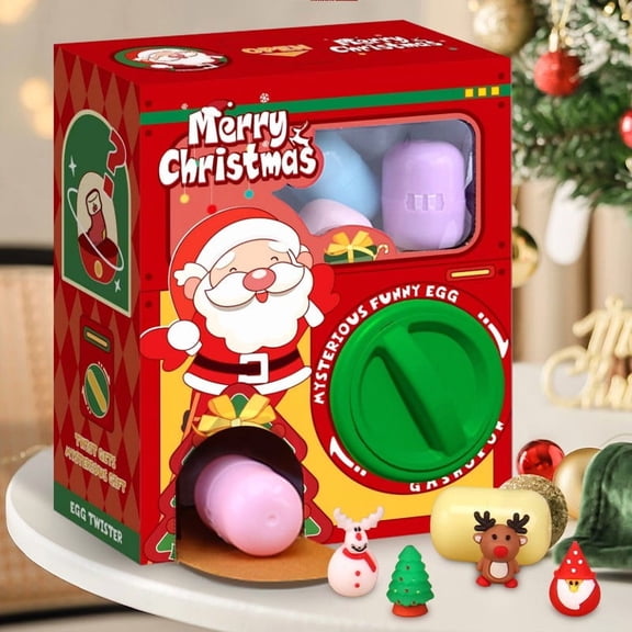 Xhegex Christmas Mini Egg Twisting Surprise Capsule Toy - Interactive Fun for Birthday and Holiday Decor