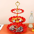 thumbnail image 1 of Bxaolu Cupcake Stand, 3 Tier Serving Tray Cupcake Dessert Candy Fruit Display Holder for Wedding, Christmas, Baby Shower Birthday Tea Party, 1 of 7