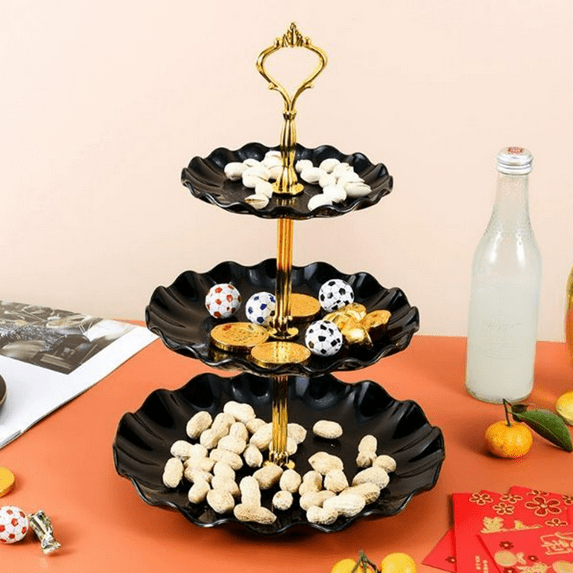 Bxaolu Cupcake Stand, 3 Tier Serving Tray Cupcake Dessert Candy Fruit Display Holder for Wedding, Christmas, Baby Shower Birthday Tea Party