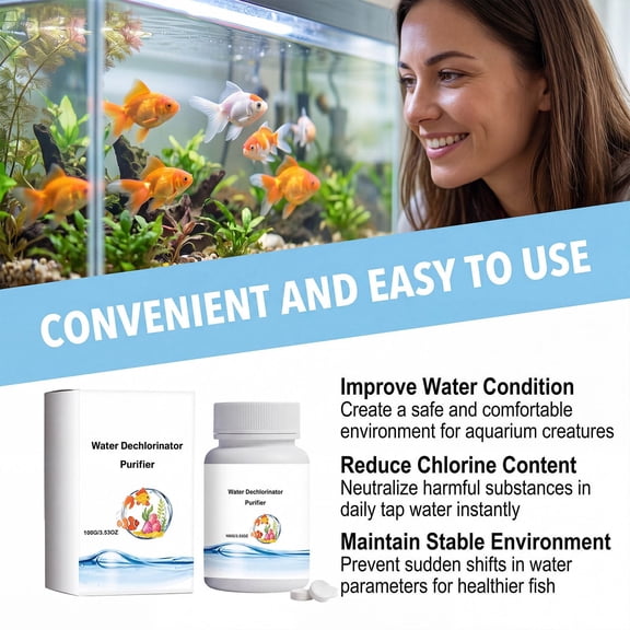 Xhegex Effervescent Fish Tank Cleaner Tablets – Effortless Daily Maintenance for Clear, Safe Aquarium Water