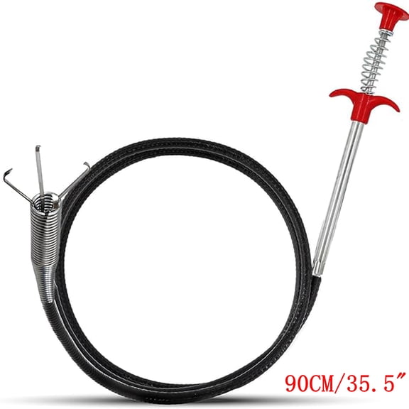 Xhegex Flexible Grabber Claw Pick Up Reacher Tool, Drain Clog Remove Tool, Bendable Hose Pickup Reaching Assist Tool for Litter Pick, Home Sink, Drains, Toilet, Hair Remover (35.5 inch)