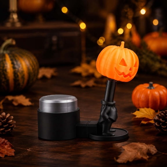Xhegex Flying Pumpkin Toy - Press-to-Eject Prank for Halloween Fun, Spooky Desk Decor & Stress Relief for All Ages