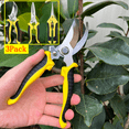thumbnail image 1 of Xhegex Garden Pruning Shears 3 Pack Gardening Shears, Garden Scissors, Stainless Steel Garden Shears, Pruning ScissorsGarden Clippers, Pruning Shears for Gardening Garden Tools,Yellow, 1 of 8