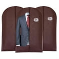 thumbnail image 1 of Xhegex Garment Bag Suit Bag for Storage and Travel 39.5inch, Washable Suit Cover for T-Shirt, Jacket, Suits, Coats, Set of 3, Brown, 1 of 7