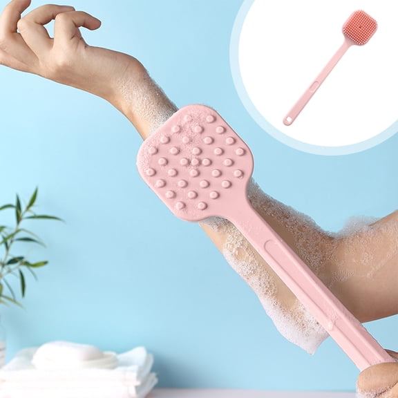 Xhegex Long Handle Bath Brush with Non-Slip Grip for Exfoliation & Cleansing - Perfect for Shower Use