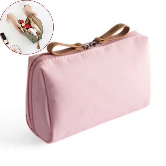 Xhegex Makeup Case Small, Cosmetic Zipper Bag for Purse Mini, Women Cute Traveling Accessories Pouch for Ladies Thanksgiving Christmas Gifts, Storage Pouches for Organization, Pink