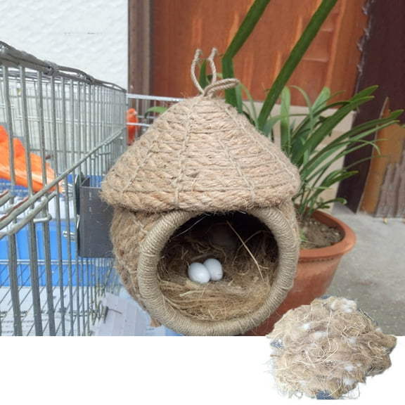 Xhegex Natural Bird Nesting Materials | Jute, Silk, Raffia, and Wool Pads for Small Birds and Pets | 20g/40g Lightweight Nesting Pads