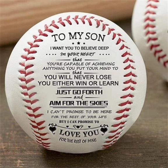 Xhegex Personalized Baseball Gift for Son - Inspirational Life Message Keepsake for Birthdays, Holidays, and Special Occasions