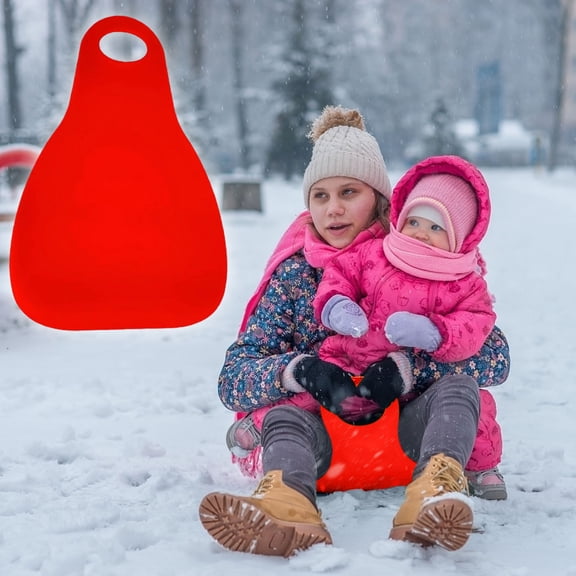 Xhegex Portable Extra Thick Roll Up Snow Sled - Ergonomic Handles for Safe Sliding, Perfect for Outdoor Fun in Snow, Grass, Sand & Ice for All Ages