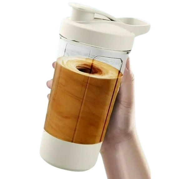 Xhegex Rechargeable Blender Cup with Measuring Scale, Portable Automatic Blender for Coffee, Soy Milk, Shakes, and Smoothies, Convenient and Travel-Friendly