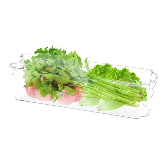 Xhegex Refrigerator Storage Boxes for Kitchen - Easy Open Drawer Freezer Organizer for Narrow Foods