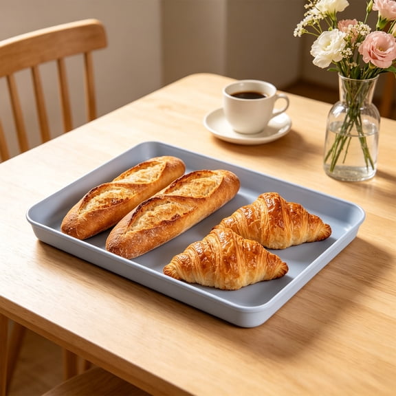 Xhegex Reusable Plastic Serving Tray for Parties, Picnics, and BBQs - Sturdy Design for Full Meals and Drinks, Great Gift for Hosts