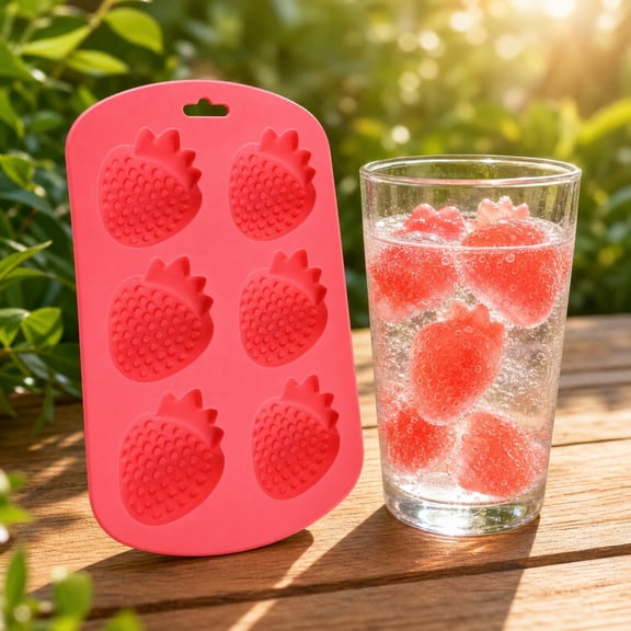 Xhegex Silicone Fruit Ice Trays - Fun Summer Molds for Cocktails and Drinks - Perfect for Parties and Gatherings