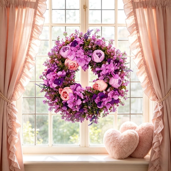 Xhegex Simulated Roseberry Wreath - Year-Round Floral Wall Decor for Home, Versatile Hanging Design for Living Room, Bedroom, and Special Occasions