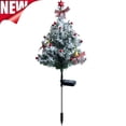 thumbnail image 1 of Xhegex Solar Christmas Tree Outdoor Christmas Decorations Garden Stake Lights, Waterproof Tree Lights Outdoor Xmas Tree Light for Pathway Patio Yard Front Porch Grave Cemetery Decor (1Pack), 1 of 7