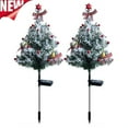 thumbnail image 1 of Xhegex Solar Christmas Tree Outdoor Christmas Decorations Garden Stake Lights, Waterproof Tree Lights Outdoor Xmas Tree Light for Pathway Patio Yard Front Porch Grave Cemetery Decor (2Pack), 1 of 7
