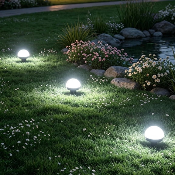 Xhegex Solar Powered Garden Mini In-Ground Light - Auto On/Off, Waterproof Outdoor Decoration for Walkways, Patios, and Courtyards