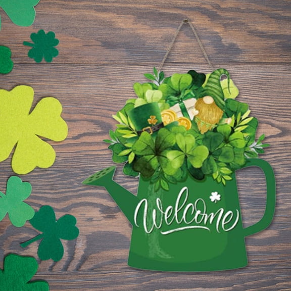 Xhegex St. Patrick's Day Clovers Hanging Sign - Fun Door Decoration for Home, Party, and Office - Perfect for Welcoming Guests and Celebrating Irish Culture