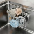 Xhegex Stainless Steel Kitchen Sink Sponge Caddy SpaceSaving Double
