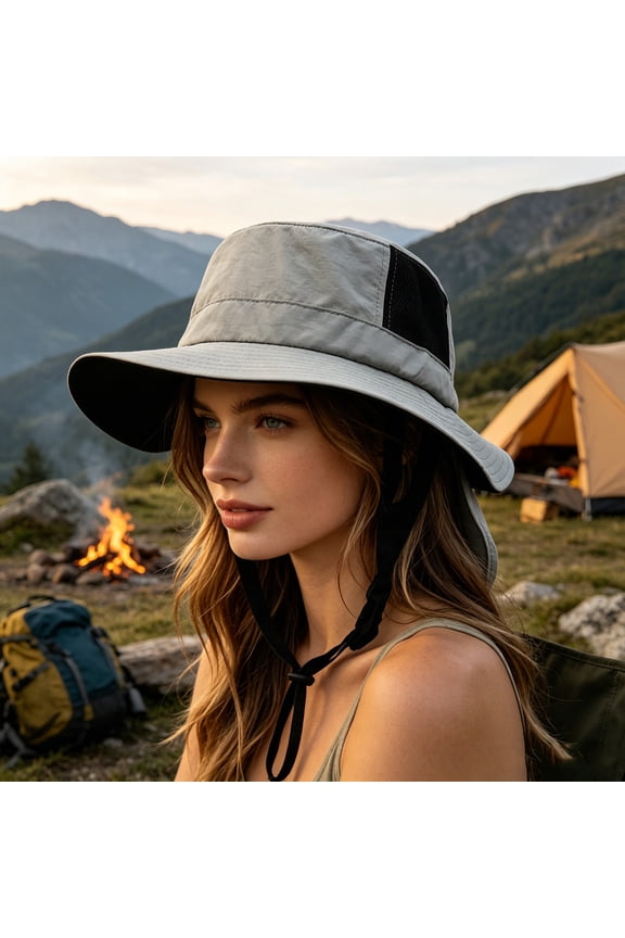 Waterproof Fluorescent Green Sun Hat - Ultimate Sun Protection for Surfing & Fishing - Adjustable Fit for All-Day Comfort