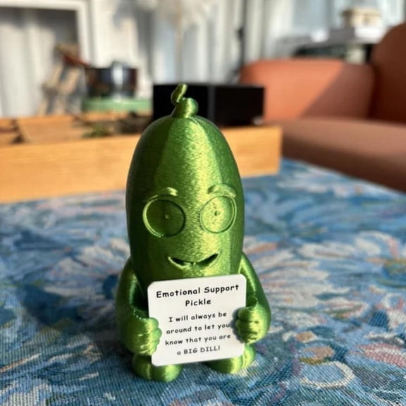 Xhegex Whimsical Pickle Nuggets - Emotional Support Figurine with Uplifting Message for Stress Relief and Cheerful Gifting