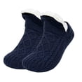 thumbnail image 1 of Xhegex Winter Slipper Socks for Men Women with Grippers – Warm, Fuzzy, Fleece-Lined, Non-Slip, Cozy & Thick for Cold Weather, Cozy Christmas Gift, Black, XXX-Large, 1 of 9