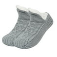 thumbnail image 1 of Xhegex Winter Slipper Socks for Men Women with Grippers – Warm, Fuzzy, Fleece-Lined, Non-Slip, Cozy & Thick for Cold Weather, Cozy Christmas Gift, Gray, Large, 1 of 9