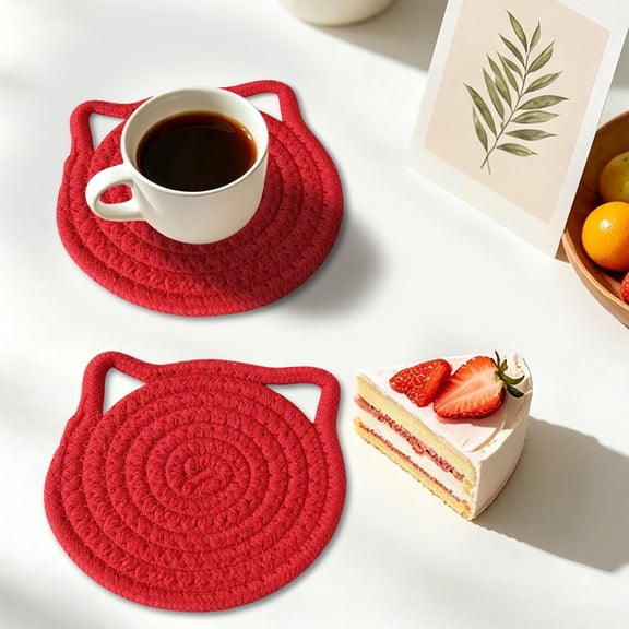 Xhegex Woven Round Placemats for Dining Table - Thermal Insulation Coasters, Durable and Easy to Clean | Perfect for Home & Kitchen Decor