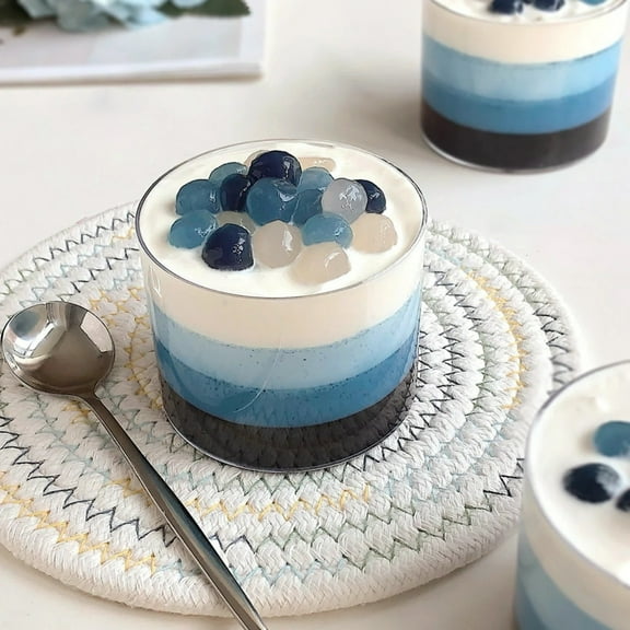 Xheghe 200ML Disposable Plastic Dessert Cups for Jellies, Puddings & Layered Treats - Ideal for Parties & Events