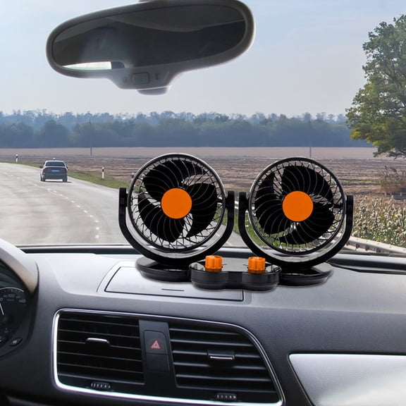 Xheghe 24V Car Fan - Portable 360 Adjustable Cool Air Circulation for Cars, Trucks, RVs, and Campers - Low Noise, Energy Efficient Summer Accessory