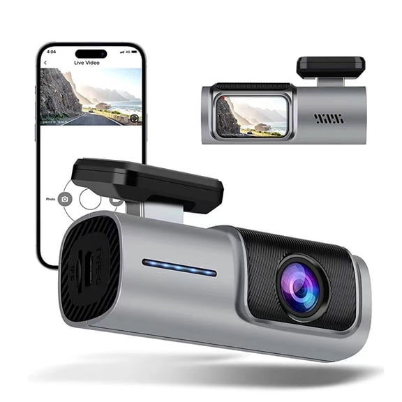 Xheghe 2K Dash Camera with Built-in WiFi, GPS, Night Vision & 140 Wide Angle for Cars - Loop Recording & Motion Detection for Enhanced Safety