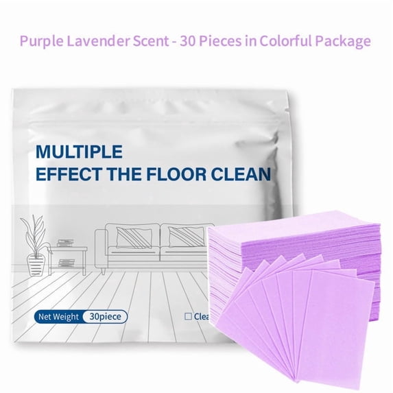 Xheghe 30 Pcs Multi-Effect Floor Cleaning Sheets – Disposable Dry & Wet Wipes for Hardwood, Tile, Laminate
