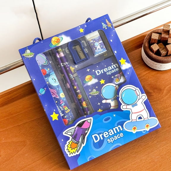 Xheghe 6-Piece Student Stationery Gift Set - Practical Surprise Box with Pencils, Notebooks, and More - Perfect for Class Rewards, Birthday Gifts, and Classroom Prizes
