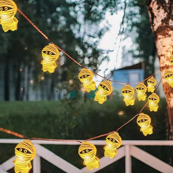 Xheghe Battery Operated Halloween String Lights - 20 LED Decorative Lights with Flashing Modes for Scary Indoor and Outdoor Halloween Decor, Perfect for Parties, Home, and Garden Decorations