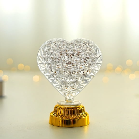 Xheghe Battery-Powered LED Night Light - Diamond-Cut Decorative Lamp for Romantic Ambiance in Bedrooms, Living Rooms, Offices & Parties - Portable and Stylish Design