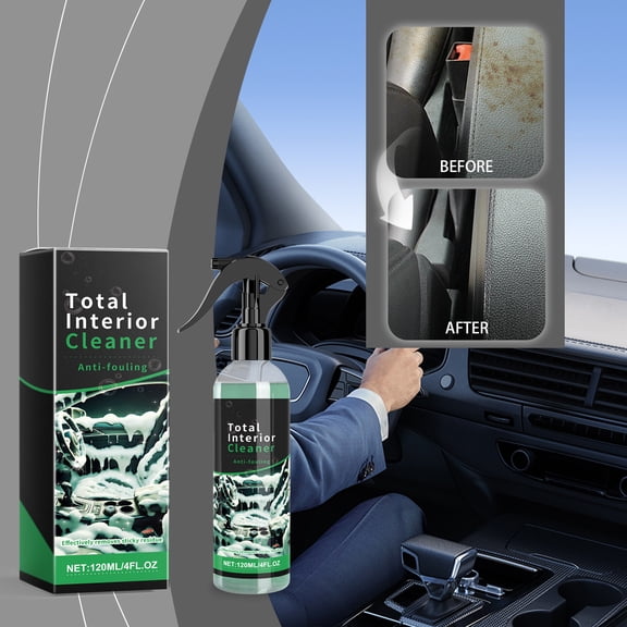 Xheghe Car Interior Cleaner Foam - Multi-Purpose Stain Remover for Leather, Fabric & Plastic - Easy to Use, Protects Against Fading & Cracking for All Vehicle Types