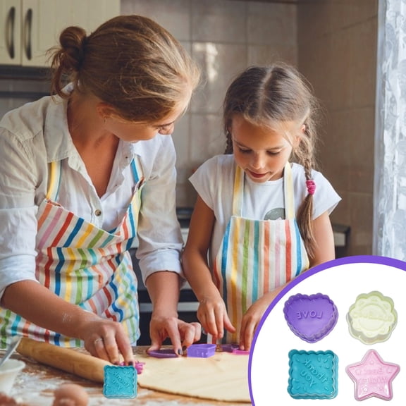 Xheghe Cute Cookie Plunger Cutters for Fondant, Pastry & Cake Decorating - Safe, Reusable & Easy to Clean for Creative Baking Fun