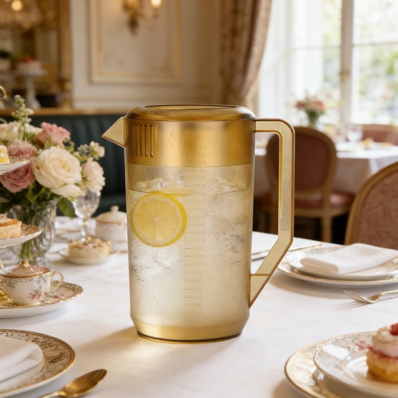 Xheghe Large Capacity Water Cooler Jug with Measurement Markings - Perfect for Beverages, Tea, and Juices - Ideal for Home, Parties, and Outdoor Activities