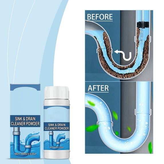 Xheghe Drainage Pipe Dredging Powder - Fast-Acting Clog Dissolver for Odor Removal & Regular Maintenance - Safe for All Pipe Materials - Ideal for Homeowners & DIY Enthusiasts