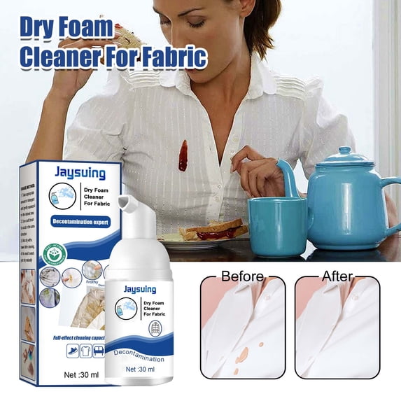 Xheghe Dry Foam Cleaner - Fast & Effective Stain Remover for Clothing, Shoes & Fabrics, No-Rinse, Deodorizer & Safe Enzyme Formula - Ideal for Home Use