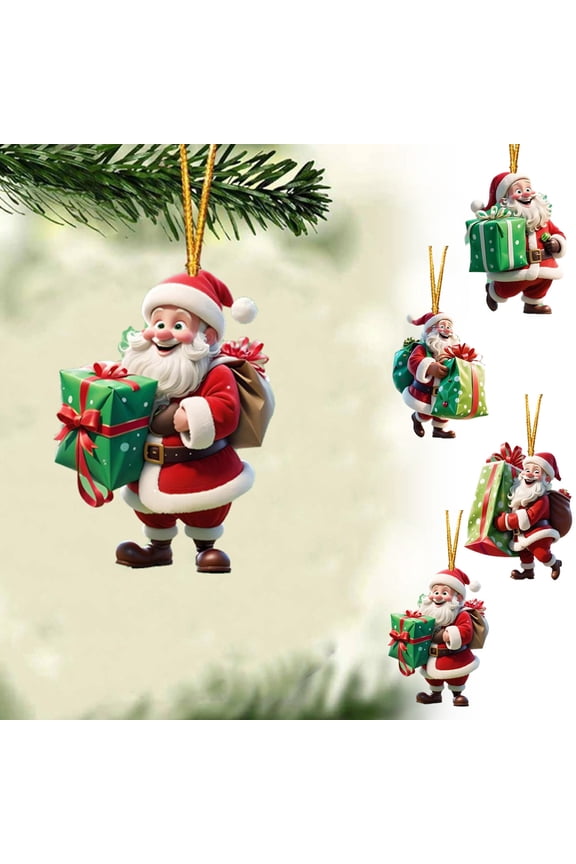 Festive Santa Claus Keychains - Perfect Holiday Pendants for Car & Backpack Decoration